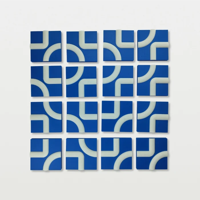 A Set of magnets Tessellation Art 2-color