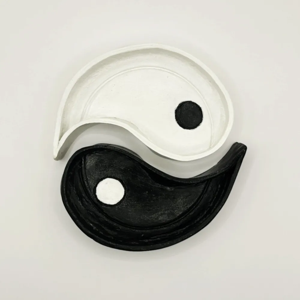 Tavă Yin & Yang lucrată manual